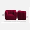 Rosa Fabric Sofa (Maroon)