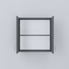 2 Doors Modular Wall Mounted Kitchen Cabinet With Adjustable Shelf In Slate Grey Finish