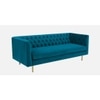 Caraven Fabric Sofa (Teal Blue)