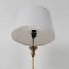 Delta Brass Table Lamp with White Cotton Shade