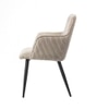 Serenity Fabric Dining Chair in Beige & White Colour