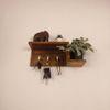 Preston Wooden Wall Shelf Organiser With Key Holders