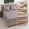 Taupe Floralcotton400 Tcfitted  Super King Size Bedsheet With 2 Pillow Covers