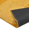 Presto Yellow Geometric Hand Tufted Wool Carpet 4X6 Feet