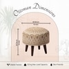 Mandala Fabric Wooden Ottoman in Yellow Color