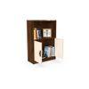 Seonn Engineered Wood Bookshelf with Drawer and 2 Doors Cabinet Floor Standin in Maple & Beige