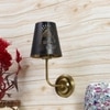 Devansh Metal Electric Wall Light in Gold Colour with Black Shade Count of 1 Light