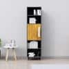 Hexa Engineered Wood Bookshelf Multipurpose Storage Rack in Slate Grey and Giant Wood Colour