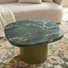Ionix Marble Coffee Table In Green Pu Finish
