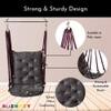 Swingzy Soft Leather Velvet Hanging Swing Chair for Adults Cotton Grey