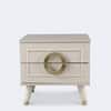 Aurora Engineered Wood Bed Side Table in Pumic Grey