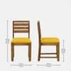 Arbor 4 Seater Dining Set with Cushioned Bench in Yellow Colour
