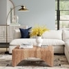 Tallado Solid Wood Carved Coffee Table With Arched Sides