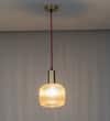 DEMARIUS Amber Glass Single Light Hanging Pendant