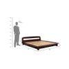 Bardot Solid Wood Queen Size Non Storage Bed In Walnut Finish