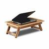 Cabello Free Standing Solid Wood Laptop Table in Natural Finish