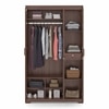 Hilton 3 Door 2 Drawer Wardrobe With Mirror and Lock in Chestnut Acacia Finish