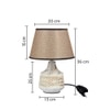 Serenity Metallic Glow Table Lamp Brown Base