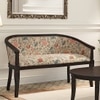 Florence Two Seater Sofa -Finish- Mahogany, Fabric - Calico Floral Retreat