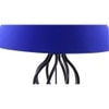Marillyn Blue Fabric Shade Table Lamp with Black Iron Base