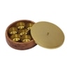 Metalsmith Wooden Storage Box with Lid Brown Finish Organizer