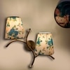 Devansh Metal Electric Wall Light in Gold Colour with Multi Shade Count of 2 Lights