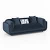 Ezra 3 Seater Fabric Sofa in Sapphire Colour