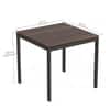 Holven 4 Seater Sqaure Dining Table Set with Chair Brown Maple & Black
