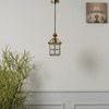Oyager Single Light Ceiling Pendant In Antique Brass Finish