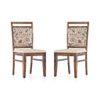 Alaine Dining Chair In Teak Finish With Calico Floral Colour