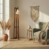 Achille Beige Jute Floor Lamp with Beige Jute Base