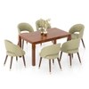 Atlas Solid Wood 6 Seater Compact Dining Table With 6 Celia Dining Chair