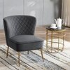 Ruba Solid Wood Accent Chair in Grey Colour