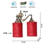 Devansh Metal Electric Wall Light in Maroon Colour with Maroon Shade Count of 2 Lights