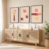 The Castle Decor Boho Abstract Botanical Wall Art Set of 3 Design 6 11x17 Inch