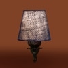 Devansh Metal Electric Wall Light in Antique Gold Colour with Blue Shade Count of 1 Light