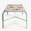 Dastoori Ceramic Tile Outdoor Dining Table in Beige Colour