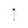 Rain Black Fabric Floor Lamp with Black Iron Base