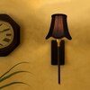 Devansh Metal Electric Wall Light in Black Colour with Black Shade Count of 1 Light