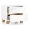 Oslo Engineered Wood Bedside Table in White Finish