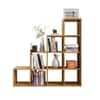 Hexa Engineered Wood Bookshelf Multipurpose Storage Rack in Giant Wood Colour
