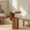 Orbit Solid Wood Side Table In Natural Finish