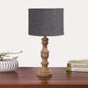 Devansh Grey Jute   Table Lamp With  Wood Natural Base (7X17.5 Inches)-17