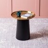 Lustrous Iron Side Table in Gold Colour
