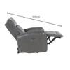 Venezia One Seater Motorized Leather Recliner in Smoke Grey Colour