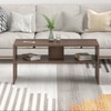 BLUEWUD Oliver Engineered Wood Coffee Center Sofa Tea/Teapoy Console Table with Storage for Sofa Set Living Room Home Hall (Brown Maple)