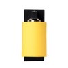 Devansh Solid Wood Electric Wall Light in Brown Colour with Yellow Shade Count of 1 Light