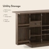 Caledonia Solid Wood Bar Cabinet (Danish Walnut Finish)