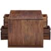 Jasol Solid Sheesham Wood 4 Drawer With 4 Open Shelves Coffee Table  In Provincial Teak Finish