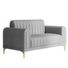 Josbert Velvet 2 Seater Sofa In Grey Colour
